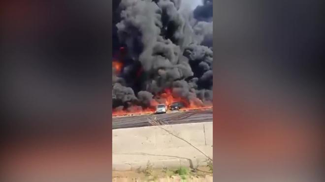 Видео: В Египте произошел пожар на нефтепроводе 