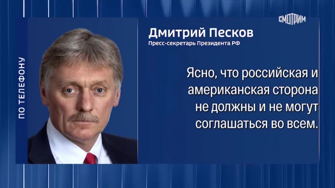 Россия и США не могут соглашаться во всем, заявил Песков