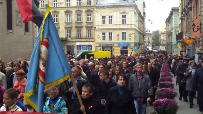 Новости Украины: во Львове прошел "марш славы" военных преступников