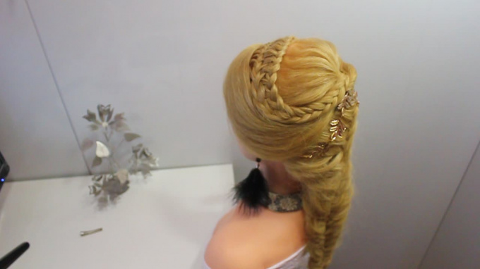 Easy hairstyle for every day. Braided updo hairstyles. - YouTube