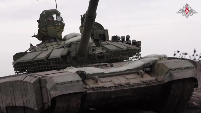 Минобороны показало кадры боевой работы танков Т-72Б3