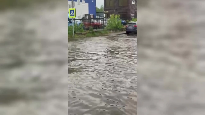 Бригады "Водоканала" откачивали воду с улиц Петербурга после ливня