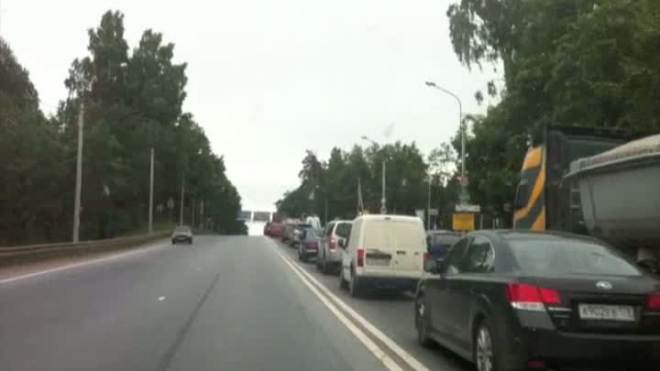 Пробка на Выборгском шоссе