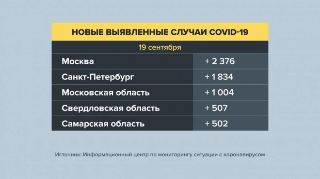 В России за сутки выявили более 20 тысяч случаев COVID-19