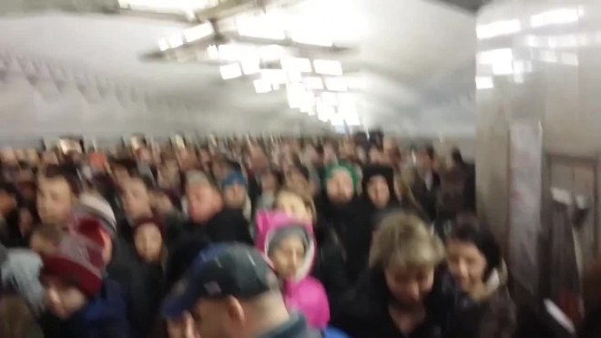 Видео давки на "Тульской" шокировало москвичей