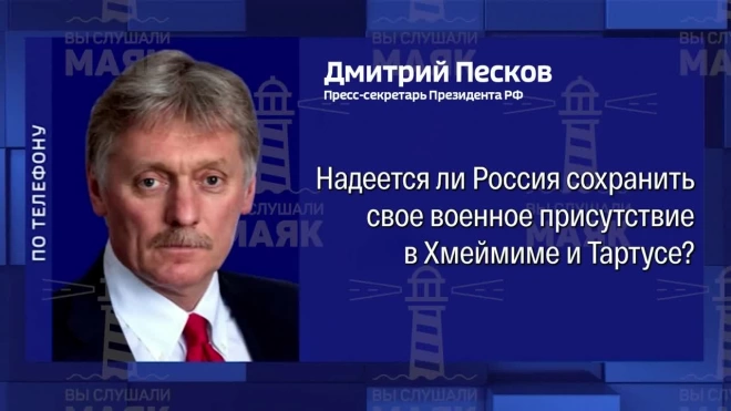 Песков назвал разговоры о военном присутствии России в Сирии преждевременными