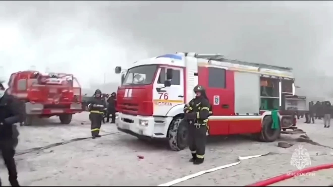 В Москве один человек пострадал при пожаре на рынке "Садовод"