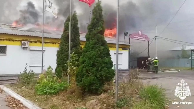 В Туле загорелось производственное здание