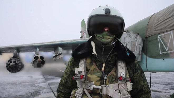 Минобороны показало кадры боевой работы штурмовых самолетов Су-25
