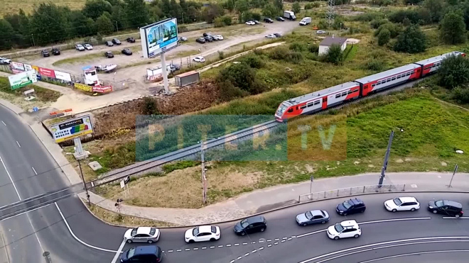 Видео: в Кудрово был замечен поезд до Петербурга