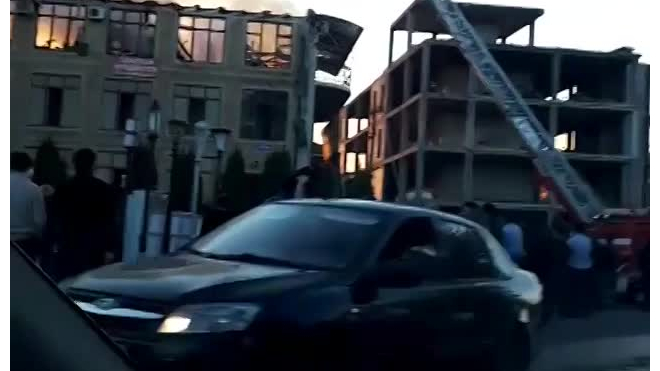 Появилось видео жесткого пожара в Ингушетии