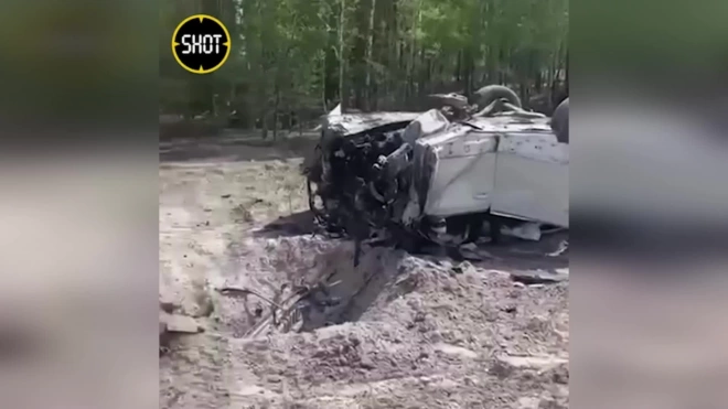 Появилось видео с места взрыва автомобиля Прилепина в деревне Пионерское