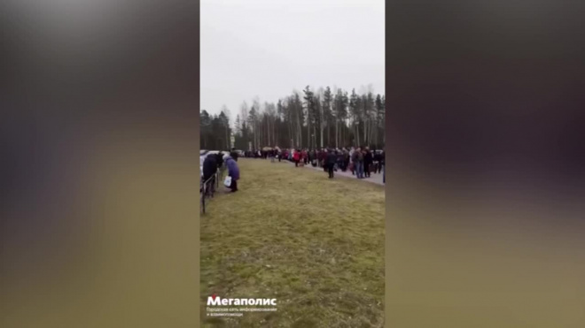 Видео: в Песочном пациенты онкоцентра выстроились в многокилометровую очередь