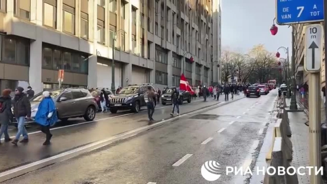 Участникам "Конвоя свободы" не удалось блокировать Брюссель
