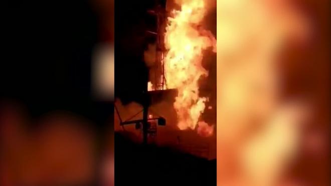 В Оренбургской области произошел пожар на нефтяной скважине