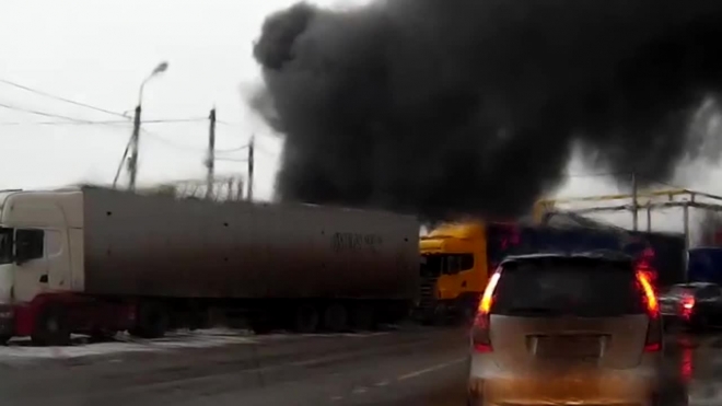 Видео страшного пожара из Москвы попало в сеть