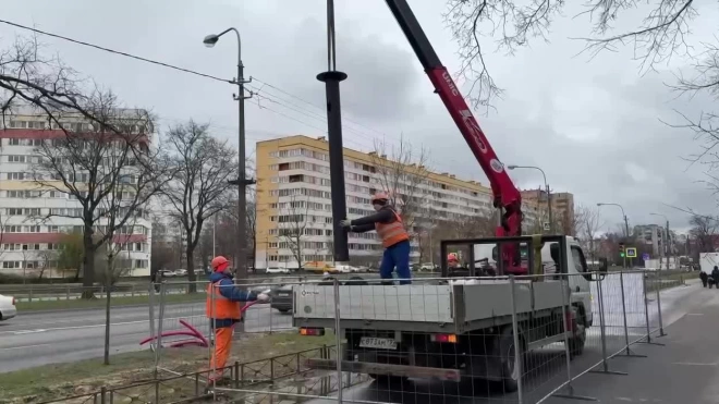 На Дачном проспекте стартовала реконструкция наружного освещения