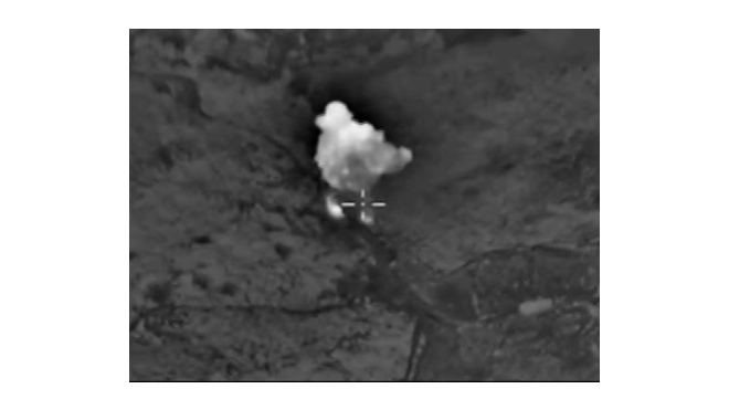 Минобороны РФ показало уничтожение командного пункта ИГИЛ в замедленной съемке
