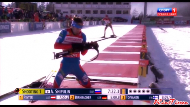 Российский биатлонист Шипулин завоевал золото, ни разу не промахнувшись