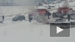 В Новокузнецке сгорел автомобиль