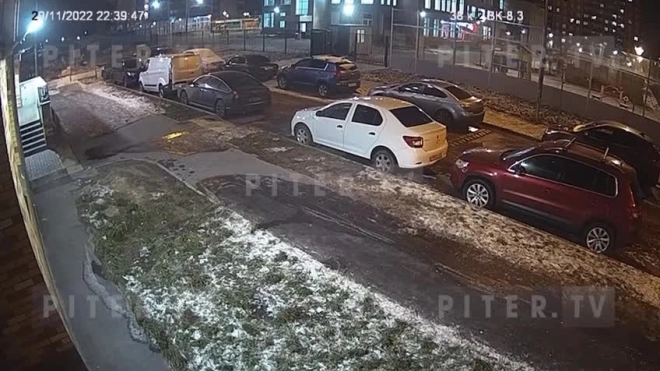 Видео: петербуржец смог убежать от сотрудников ГАИ, перепрыгнув через забор