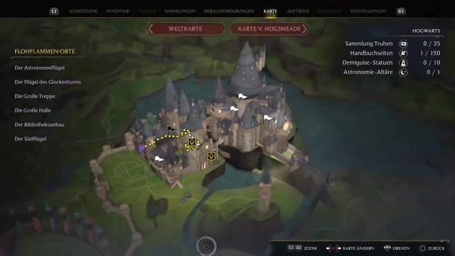 В сети появилось видео с картой Hogwarts Legacy
