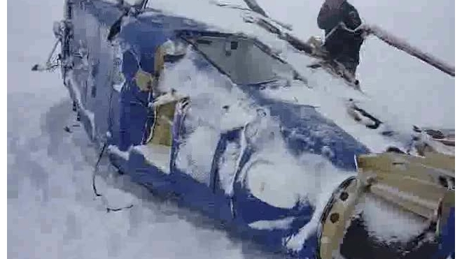 Видео авиакатастрофы вертолета в Карелии