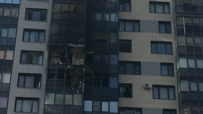 Более десяти квартир пострадали из-за пожара в ЖК "Балтийская жемчужина"
