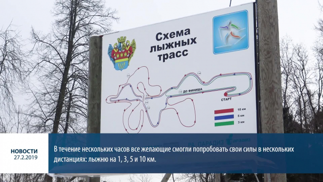 Видео: в Выборге прошли соревнования по лыжным гонкам "Лыжня России"