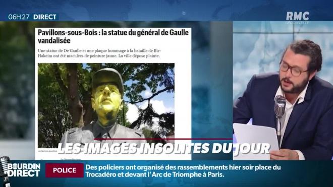 Во Франции вандалы облили краской бюст генерала Шарля де Голля