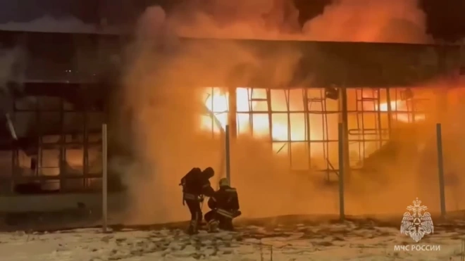 В Москве локализовали пожар в административно-производственном здании