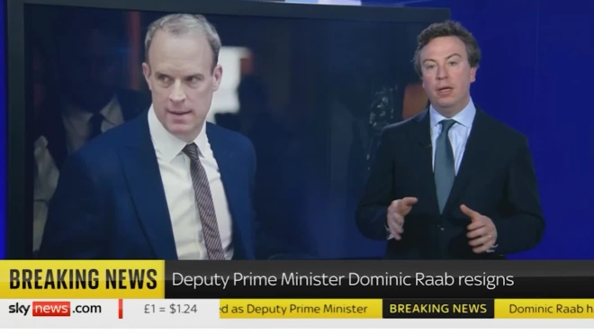 Британский вице-премьер Доминик Рааб подал в отставку после обвинений в неподобающем поведении