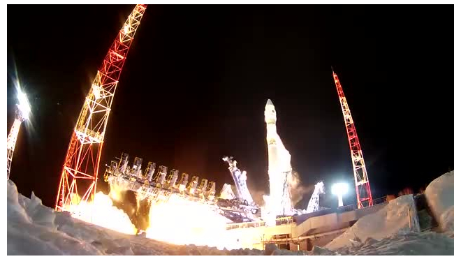 Видео от Минобороны: ВКС РФ запустили на орбиту космический аппарат "Космос-2525"