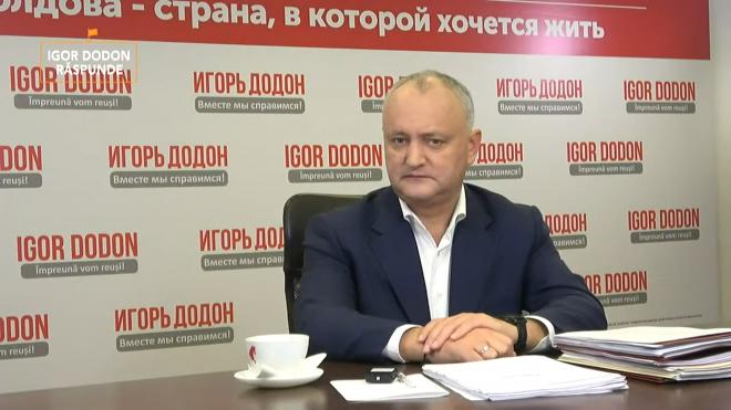 Додон сожалеет, что назначил в 2019 году Санду премьером Молдавии