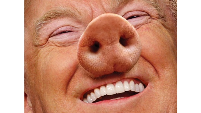 Американский журнал превратил Трампа в свинью