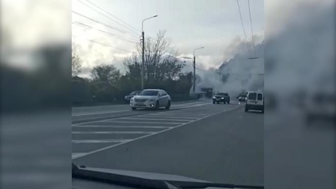 Российский водитель на ходу поджег микроавтобус с пассажирами и погиб