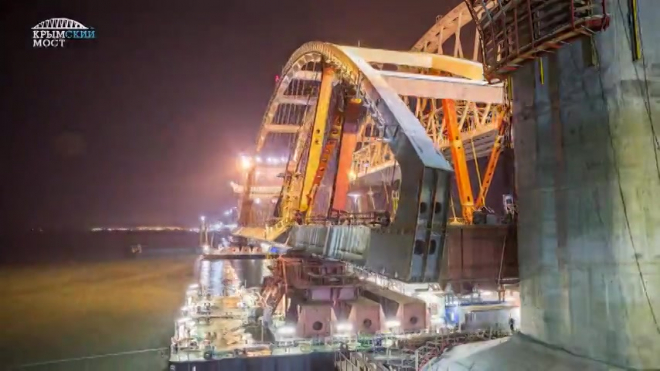 27 месяцев в 3 минуты: Опубликовано видео строительства Крымского моста