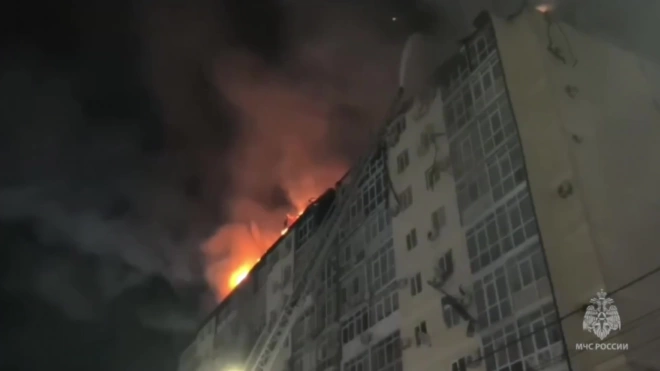 В Анапе потушили крупный пожар в многоэтажке