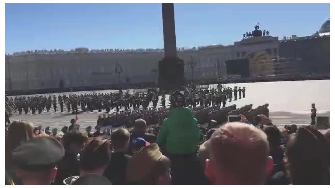 Появилось видео репетиции парада Победы на Дворцовой