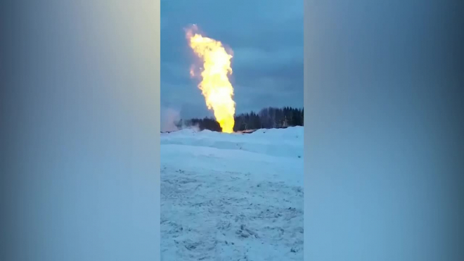 На магистральном газопроводе в деревне Овино прогремел взрыв