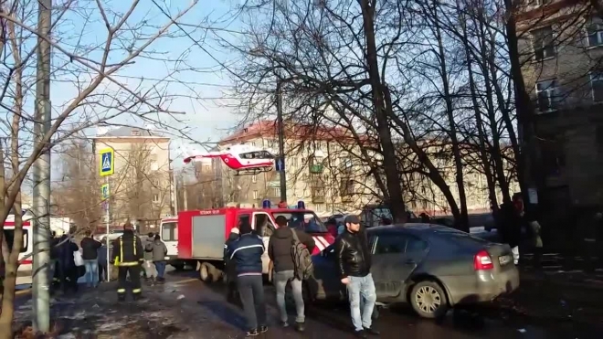Видео крупного ДТП в Москве: пострадали 5 человек