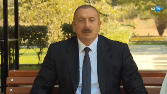 Алиев назвал условие прекращения боев в Карабахе