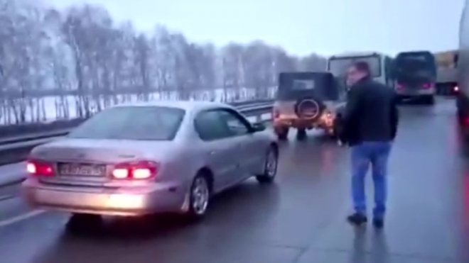 Появилось видео и фото с места массовой аварии под Новосибирском на М-51