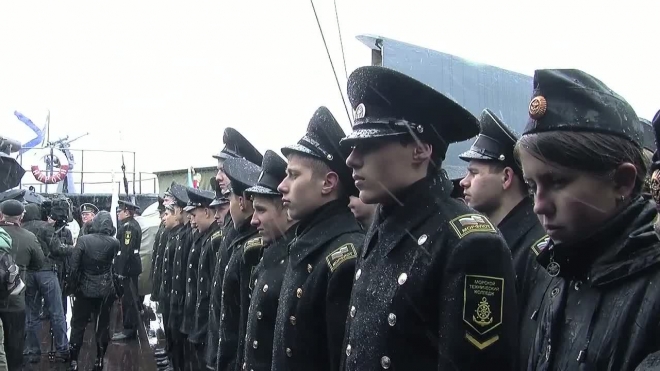 присяги на верность Флоту России  на борту "Авроры"