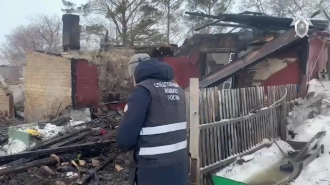 СК назвал причину пожара в Омской области, где погибли женщина и трое детей