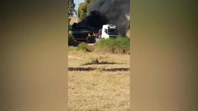 Израильский танк загорелся и попал на видео