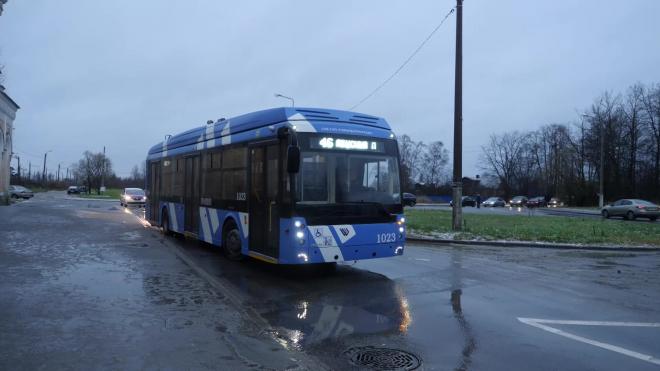 Троллейбусы №46 на автономном ходу вышли на новый участок проспекта Ветеранов