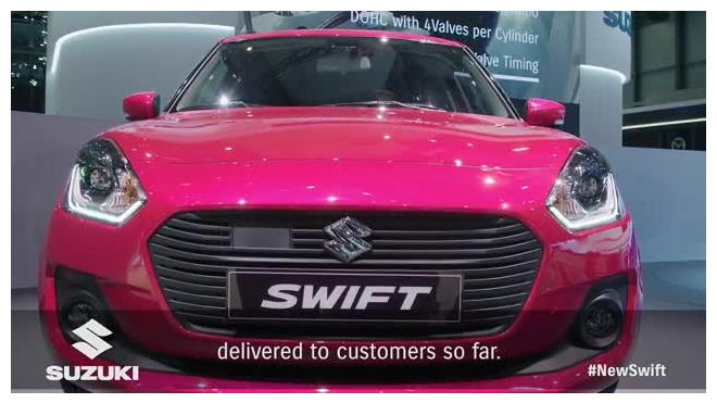 Появилось видео с новым Suzuki Swift на презентации в Женеве