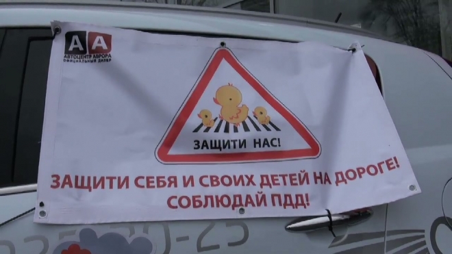 "Защитим детей на дорогах". Акция в петербургском Купчино