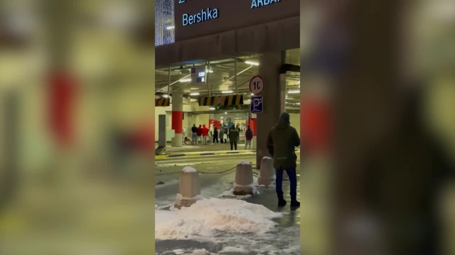 В Москве на парковке ТЦ "Авиапарк" сняли на видео драку мигрантов